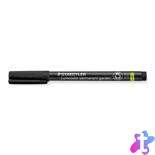 Alkoholos marker, 1 mm, kúpos, STAEDTLER "Lumocolor® garden 319 GM", fekete