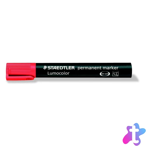 Alkoholos marker, 2-5 mm, vágott, STAEDTLER "Lumocolor® 350", piros