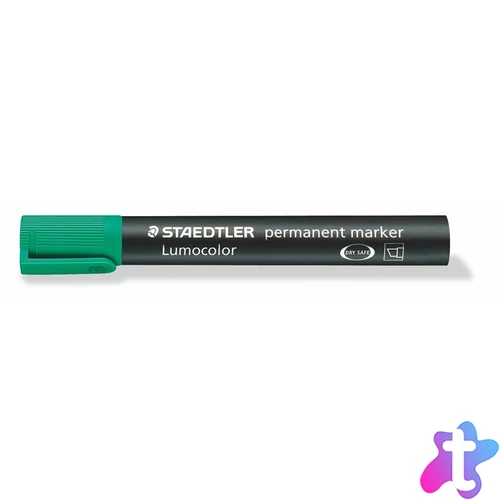 Alkoholos marker, 2-5 mm, vágott, STAEDTLER "Lumocolor® 350", zöld