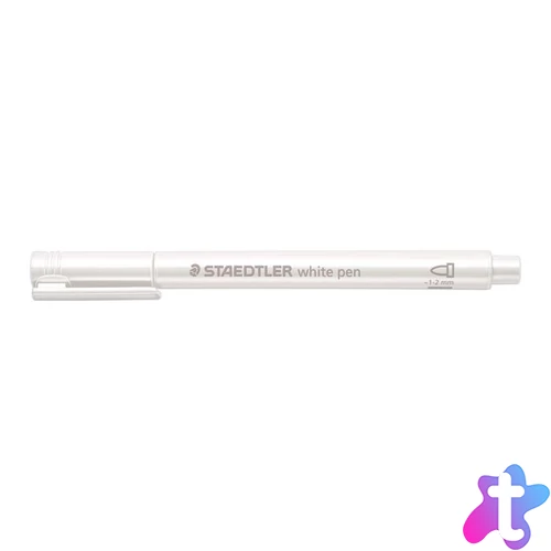 Dekormarker, 1-2 mm, kúpos, STAEDTLER "8323", fehér