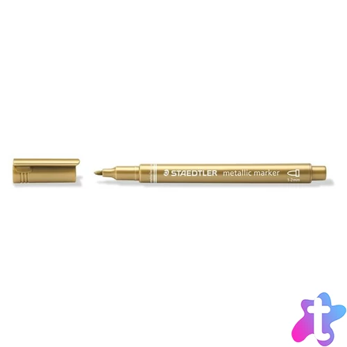 Dekormarker, 1-2 mm, kúpos, STAEDTLER "8323", arany