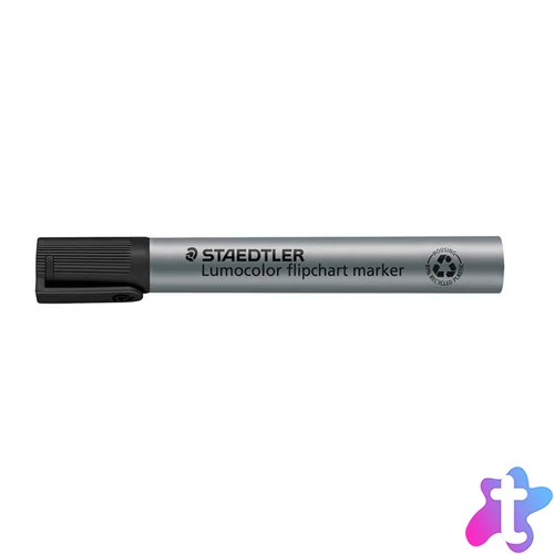 Flipchart marker, 2 mm, kúpos, STAEDTLER "Lumocolor 356", fekete