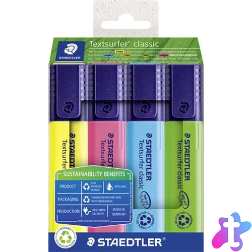 Szövegkiemelő készlet, 1-5 mm, STAEDTLER "Textsurfer® classic 364 R" 4 különböző szín