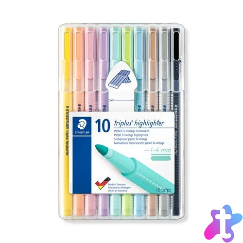 Szövegkiemelő készlet, 1-4 mm, STAEDTLER "362 C", 10 különböző szín