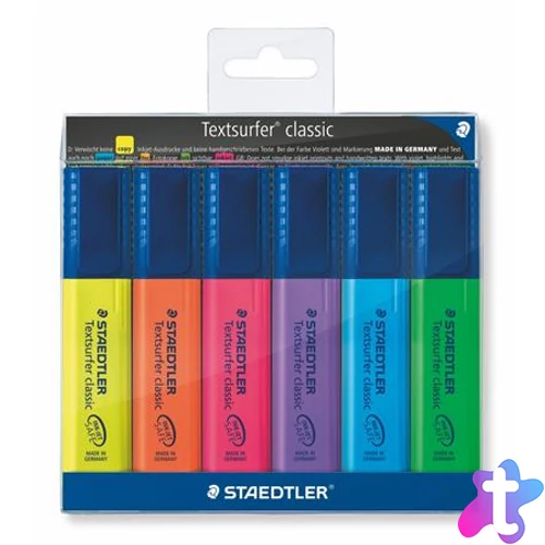 Szövegkiemelő készlet, 1-5 mm, STAEDTLER "Textsurfer Classic 364", 6 különböző szín