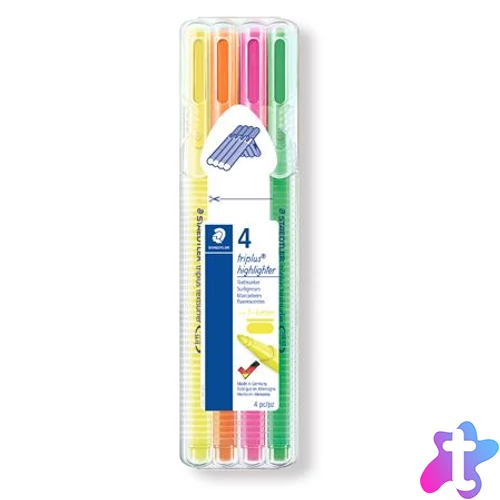 Szövegkiemelő készlet, 1-4 mm, STAEDTLER "Triplus 362", 4 különböző szín