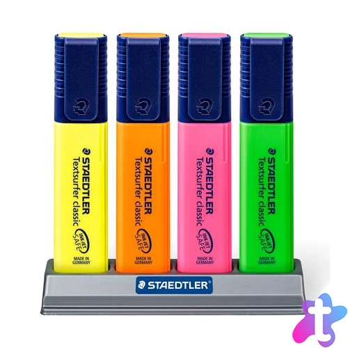 Szövegkiemelő készlet, 1-5 mm, asztali, STAEDTLER "Classic 364", 4 különböző szín