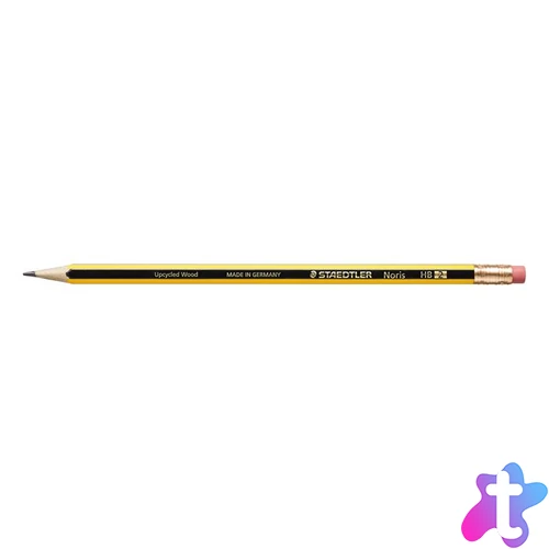 Grafitceruza radírral, HB, hatszögletű, STAEDTLER "Noris 122"