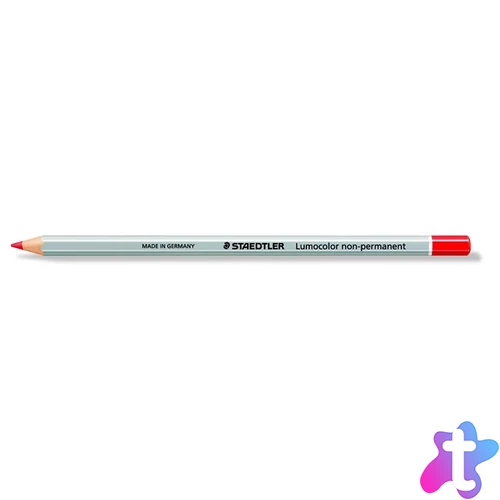 Jelölőceruza, hatszögletű, mindenre író, lemosható (omnichrom), STAEDTLER "Lumocolor 108", piros