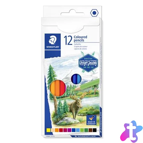 Színes ceruza készlet, hatszögletű, STAEDTLER "146C", 12 különböző szín