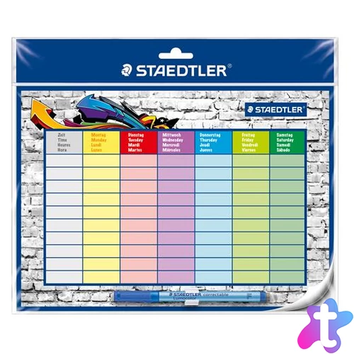 Órarend, törölhető, öntapadós, STAEDTLER "641 SP2"