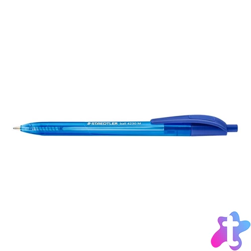 Golyóstoll, 1 mm, nyomógombos, STAEDTLER "Ball 4230 M", kék