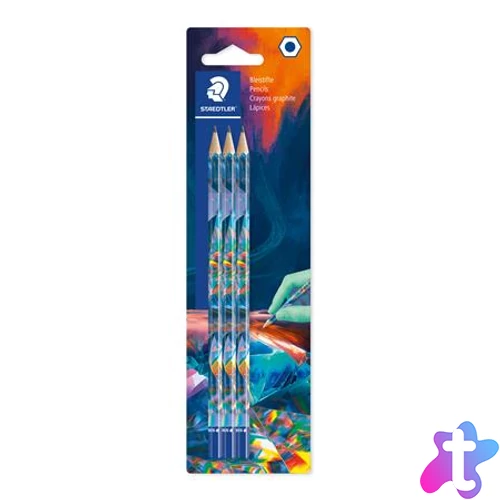Grafitceruza készlet, HB, hatszögletű,  STAEDTLER "170 BK3-1", Multiverzum