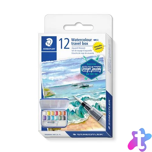 Vízfesték, 12 darabos, STAEDTLER "Design journey 888"