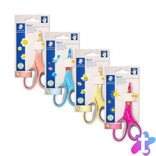Olló, iskolai, 14 cm, STAEDTLER "Noris 965", vegyes színek