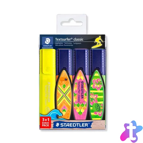 Szövegkiemelő készlet, 1-5 mm, STAEDTLER "Textsurfer® Classic 364", 3+1 szín