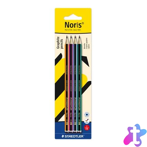 Grafitceruza készlet, HB, hatszögletű, STAEDTLER "Noris® 120 colour edition", 4 darab