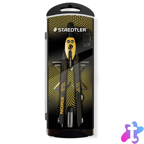 Körző készlet, precíziós, 3 darabos, STAEDTLER "Norix® 555", sárga