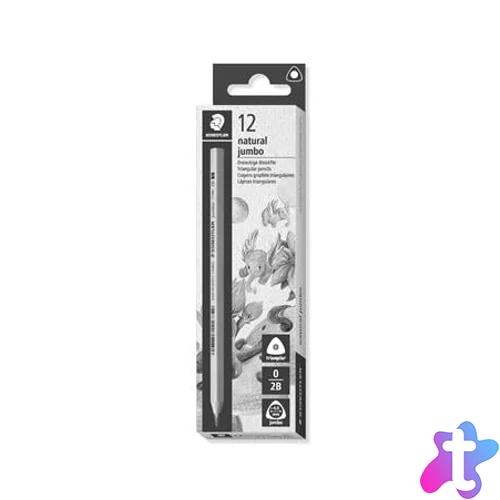 Grafitceruza, 2B, háromszögletű, vastag, STAEDTLER "Noris® natural jumbo 119N"