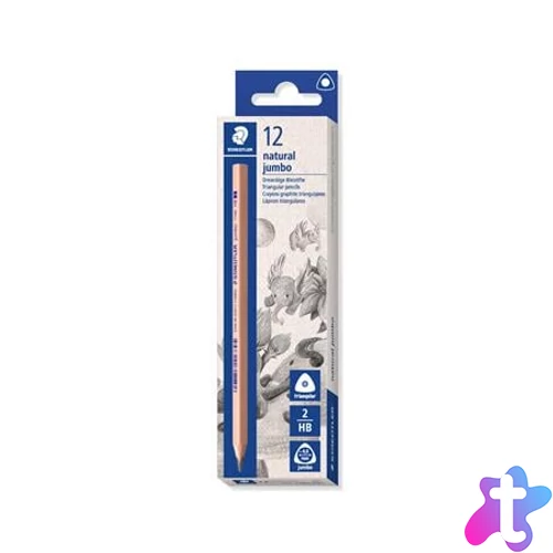 Grafitceruza, HB, háromszögletű, vastag, STAEDTLER "Noris® natural jumbo 119N"