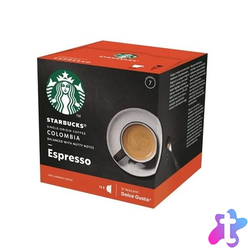 Kávékapszula, 12 db, STARBUCKS by Dolce Gusto®, "Espresso Colombia"