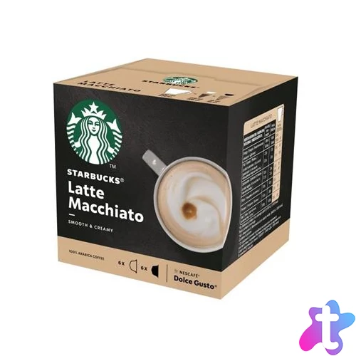 Kávékapszula, 12 db, STARBUCKS by Dolce Gusto®, "Latte Macchiato"