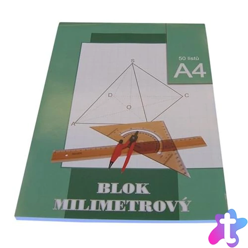 Milliméter papír, A4, 50 lap, STEPA