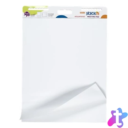 Öntapadó flipchartpapír, 76,2x63,5 cm, 2x30 lap, STICK N, fehér