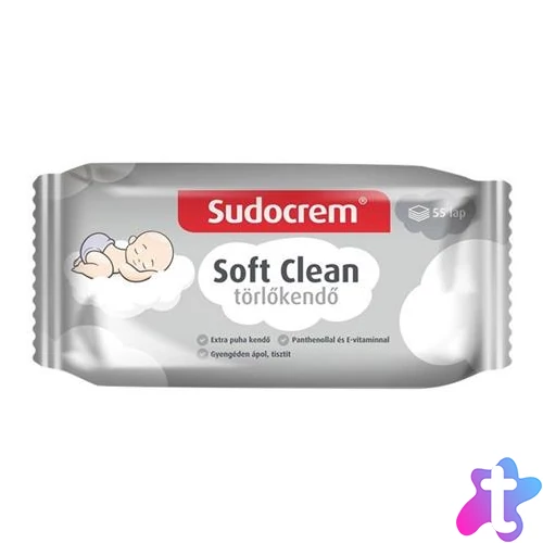 Törlőkendő, 55 lap, SUDOCREM "Soft Clean"