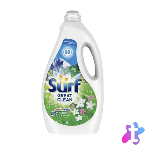 Mosógél, 60 mosáshoz, 3 l, SURF "Mountain Fresh & Jasmine"