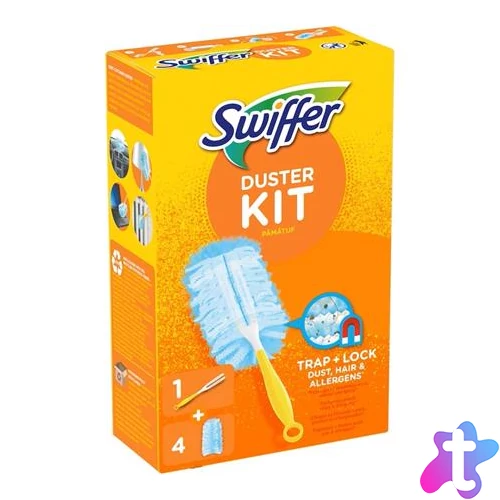 Portörlő készlet, 1 nyél + 4 db utántöltő fej, SWIFFER "Duster"