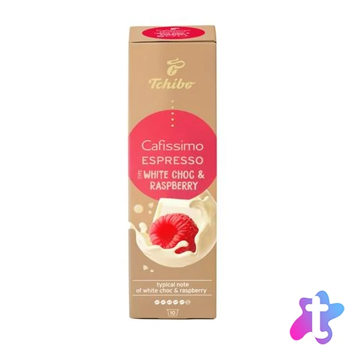 Kávékapszula, 10 db, TCHIBO "Cafissimo Espresso White Choc & Raspberry"
