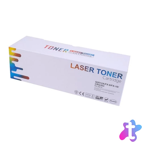 Kompatibilis Lézertoner, univerzális, TENDER®, fekete, 2k (Q2612A/CRG703/FX-10 alternatíva)