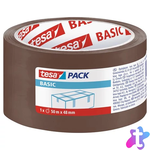 Csomagolószalag, 48 mm x 50 m, TESA "Basic", barna