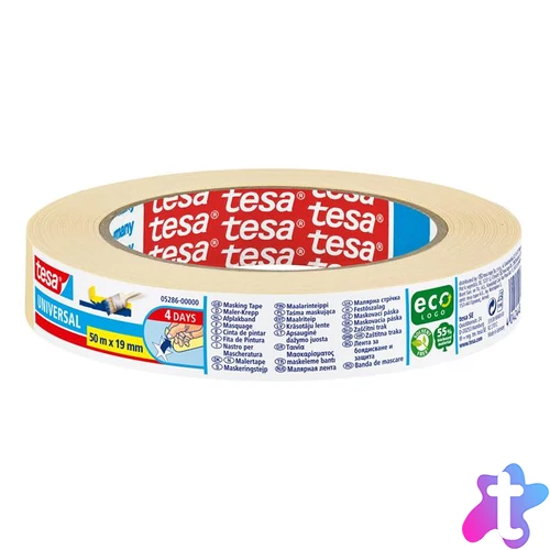 Festő- és mázolószalag, 19 mm x 50 m, TESA "Standard 5085"