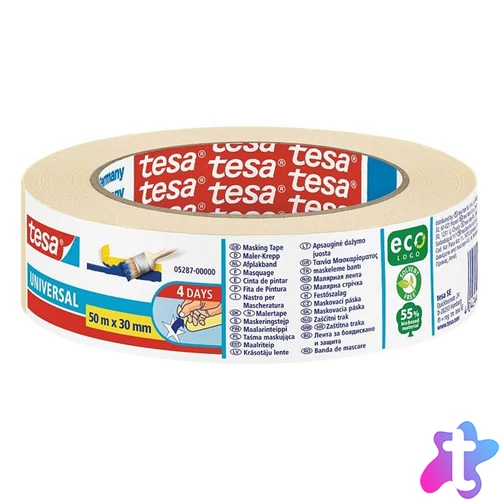 Festő- és mázolószalag, 30 mm x 50 m, TESA "Standard 5087"