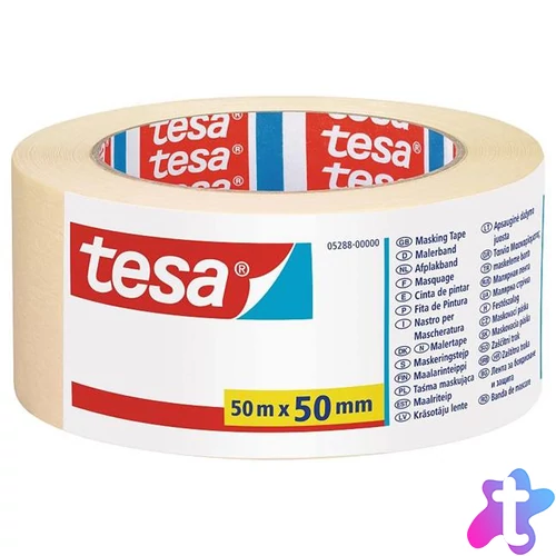 Festő- és mázolószalag, 50 mm x 50 m, TESA "Standard 5089"