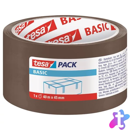 Csomagolószalag, 45 mm x 40 m, TESA "tesapack® Basic", barna