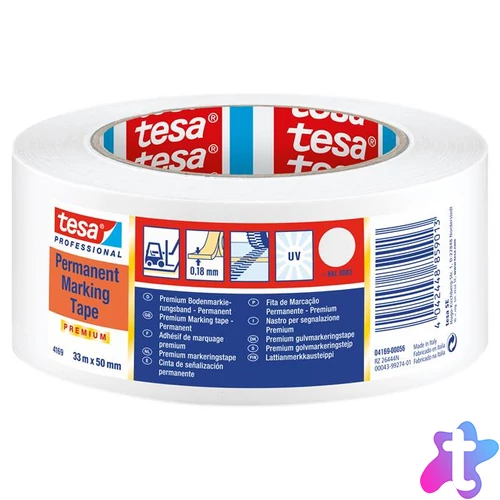 Jelölőszalag, 50 mm x 33 m, TESA "Professional Premium", fehér