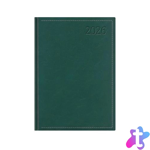Naptár, tervező, A4, heti, TOPTIMER "Traditional", zöld