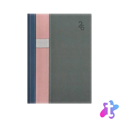 Naptár, tervező, B5, heti, TOPTIMER "Vario", kék-rózsaszín-szürke