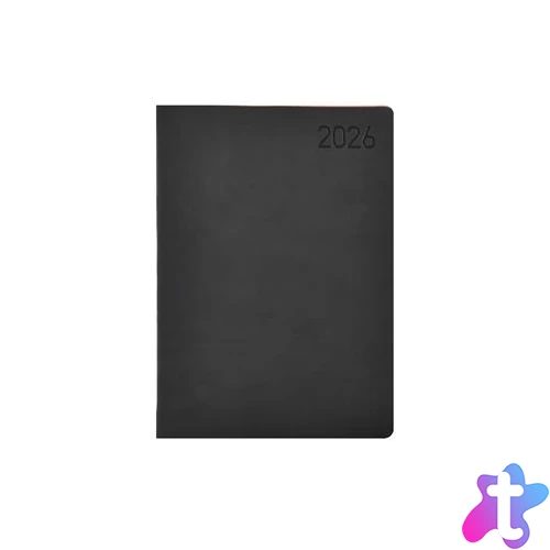 Naptár, tervező, B6, heti, TOPTIMER "Madeira", fekete-bordó