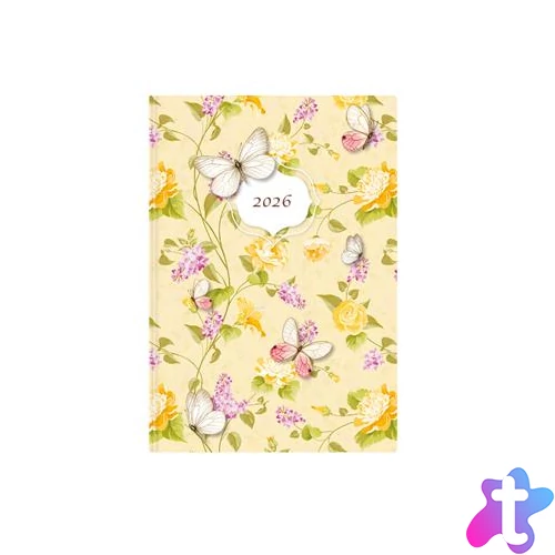 Naptár, tervező, A5, heti, TOPTIMER "Joy", pillangó