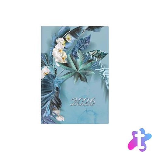 Naptár, tervező, A5, heti, TOPTIMER "Joy", türkiz