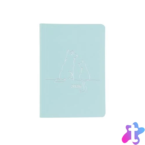 Naptár, tervező, A5, heti, TOPTIMER "Pastel", kék