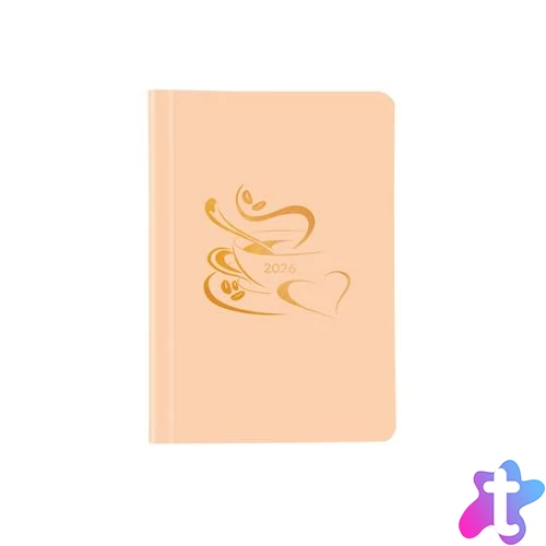 Naptár, tervező, A5, heti, TOPTIMER "Pastel", lazac