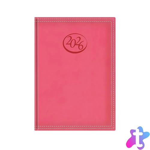 Naptár, tervező, B5, heti, TOPTIMER, "Ace", korallpiros