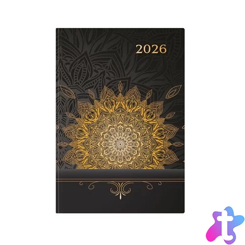 Naptár, tervező, A5, napi, TOPTIMER, "Joy", mandala