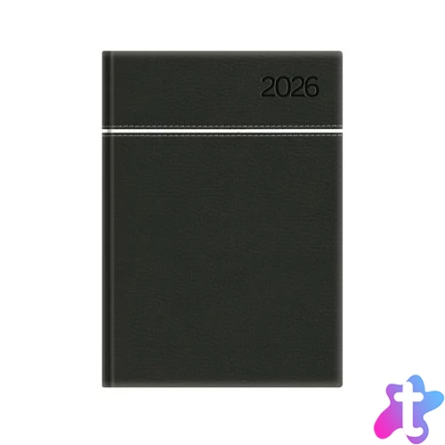 Naptár, tervező, A5, napi, TOPTIMER, "Young", fekete-fehér