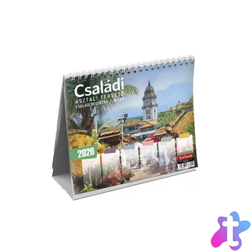 Naptár, asztali, álló, TOPTIMER "Családi tervező"